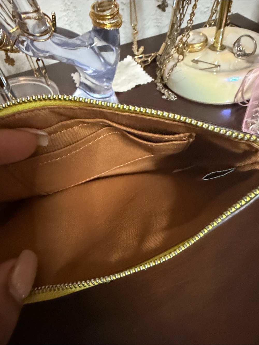 COACH Bright Yellow Leather Wristlet with Silver Logo - Picture 3 of 7
